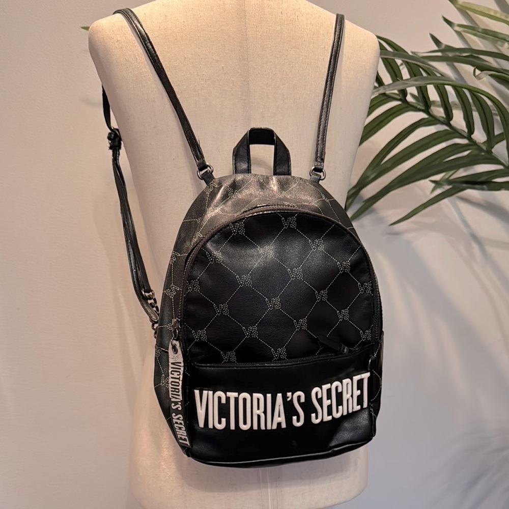 Victoria's Secret Black Backpack EUC - Picture 1 of 14